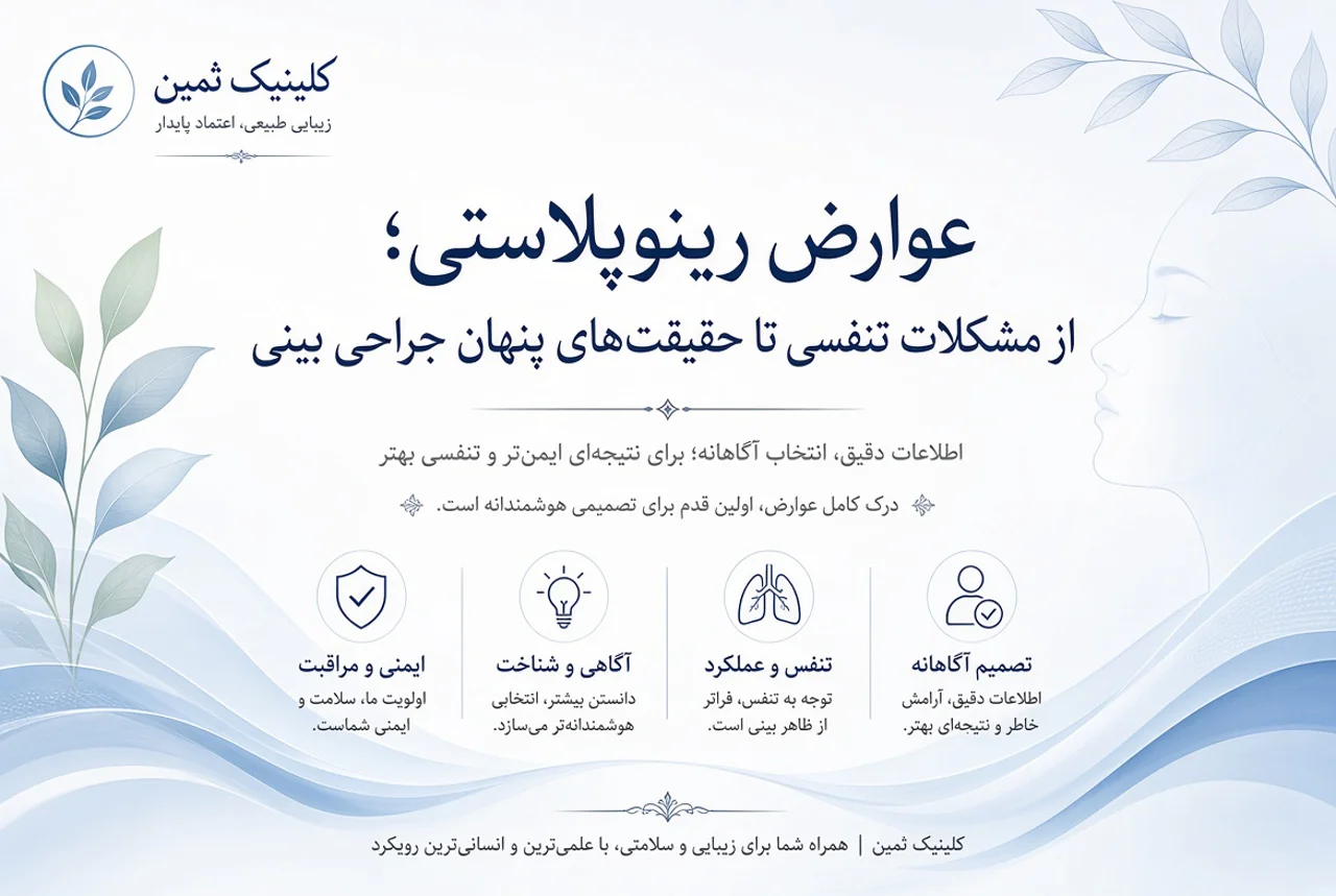عوارض رینوپلاستی؛ از مشکلات تنفسی تا حقیقت‌های پنهان جراحی بینی